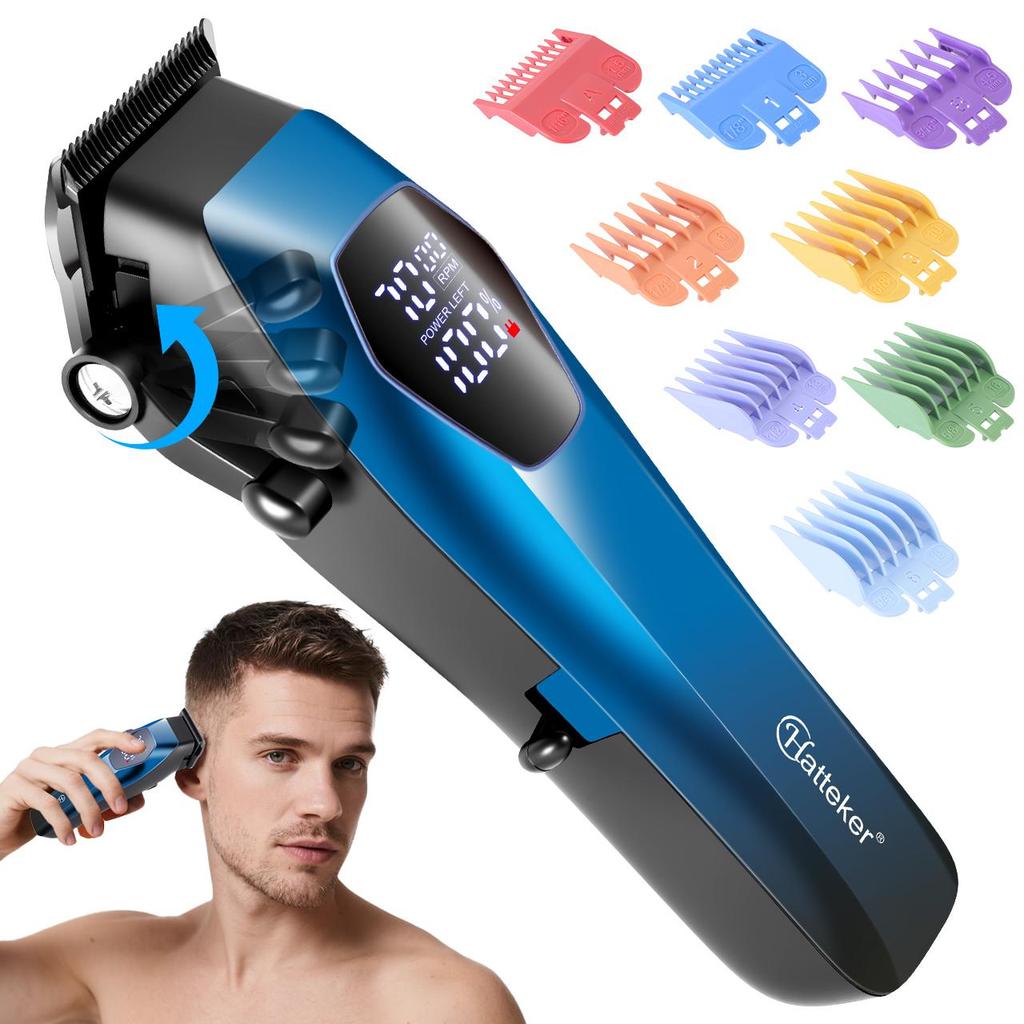 Hatteker Electric Hair Clipper Professional Barber-Grade with Digital Display Gradient Shaving Trimmer for Precision
