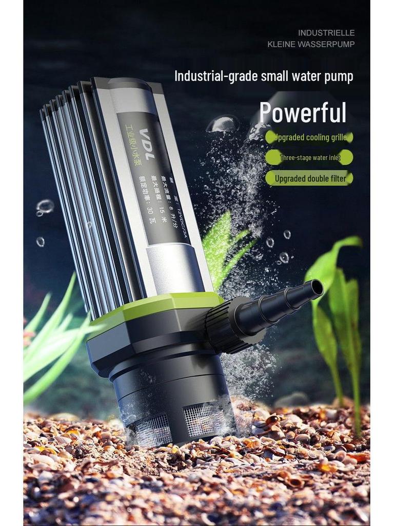 12V Mini-Wasserpumpe: 15m Förderhöhe, Tauchfähig, Selbstansaugend 220V für Schlitz-/Schneidemaschinen