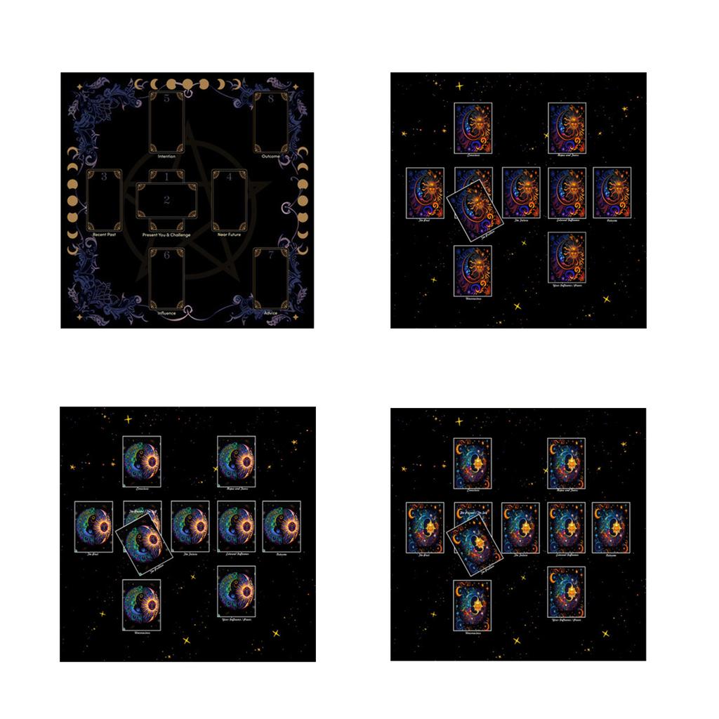 Divinations Tischdecke Lesekarte Astrologie Tarots Karten Tischdecke Altartuch Divinations Brettspiel Zubehör