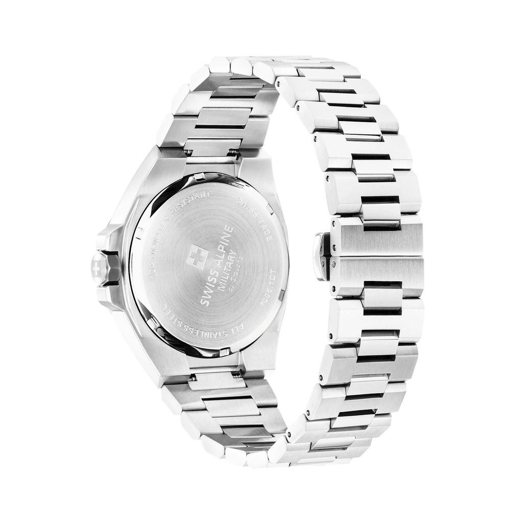 Swiss Alpine Military Typhoon Chrono Stainless Steel Green Dial Quartz 7005.9134 100M Men's Watch