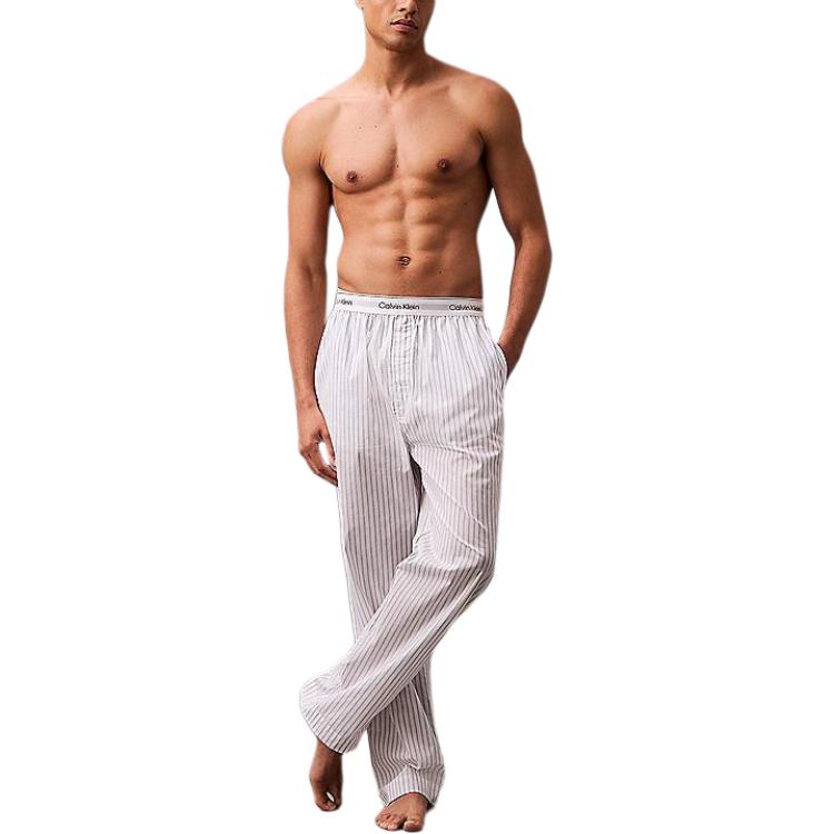 

Calvin Klein Повседневные Удобные Пижамные Брюки с Логотипом на Поясе, Простые, со Средней Посадкой, Прямые, Мужские, Серые LV00NM2830-T9Z M