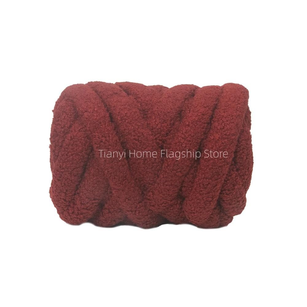 500g Teddy Roll Dickes Garn Dickes Kern Baumwollwolle Schlauchgarn DIY Decke Kissen Sperriges Arm Garn Handarbeit Stricken Garn Spinnen