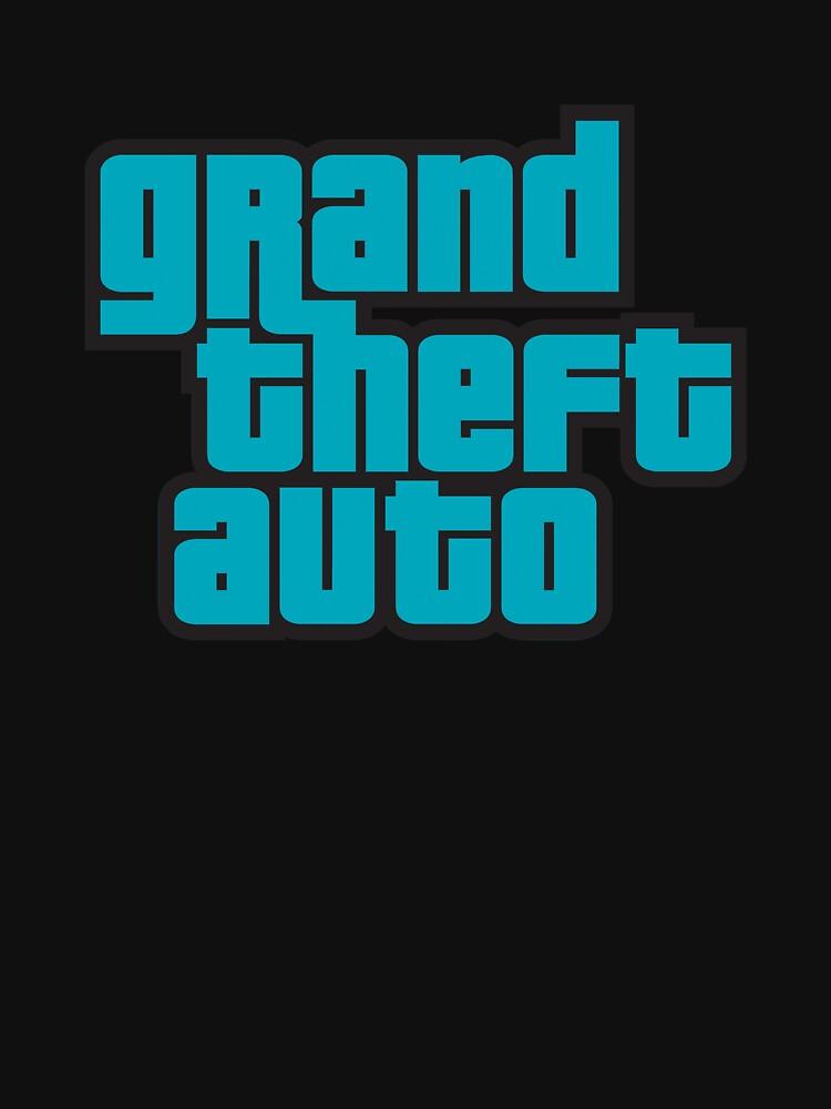 Grand Theft Auto GTA Grand Theft Auto Logo Cool Blue Classic T-Shirt