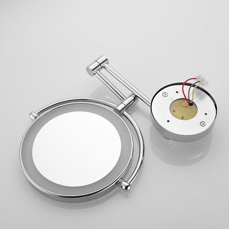 Rechargeable LED Wall-Mounted Folding Double-Sided Makeup Mirror