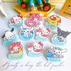 10Pcs New Acrylic Kawaii Cartoon  Anime Summer Fun Series Clip Book Diy Jewelry Party Children Gift Hairpin Accessories A105