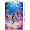 2D Flat, 1pc, Disney Character Group Metal Sign - 8x12 inches 20x30cm Colorful Iron Wall Art Decor, Suitable for Home, Office, C