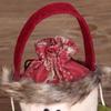 Christmas Gift Candy Bag Gift Bag, Christmas Daily Necessities Props, Santa Claus Golden Velvet Backpack Bag