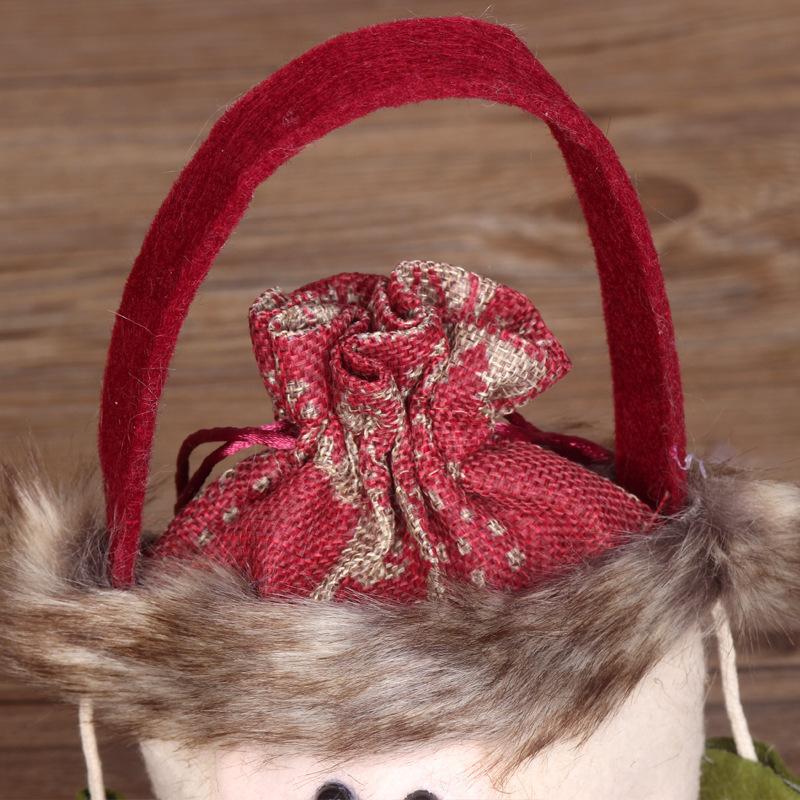 Christmas Gift Candy Bag Gift Bag, Christmas Daily Necessities Props, Santa Claus Golden Velvet Backpack Bag
