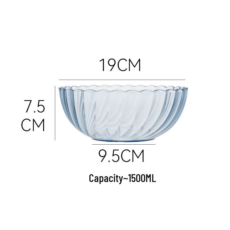 Jingbaodi Heat-Resistant Transparent Glass Soup Bowls (Set of 10)