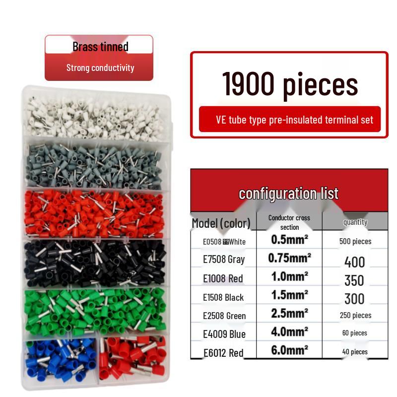 VE Type Copper Tube Cold-Pressed Terminal Pin Set