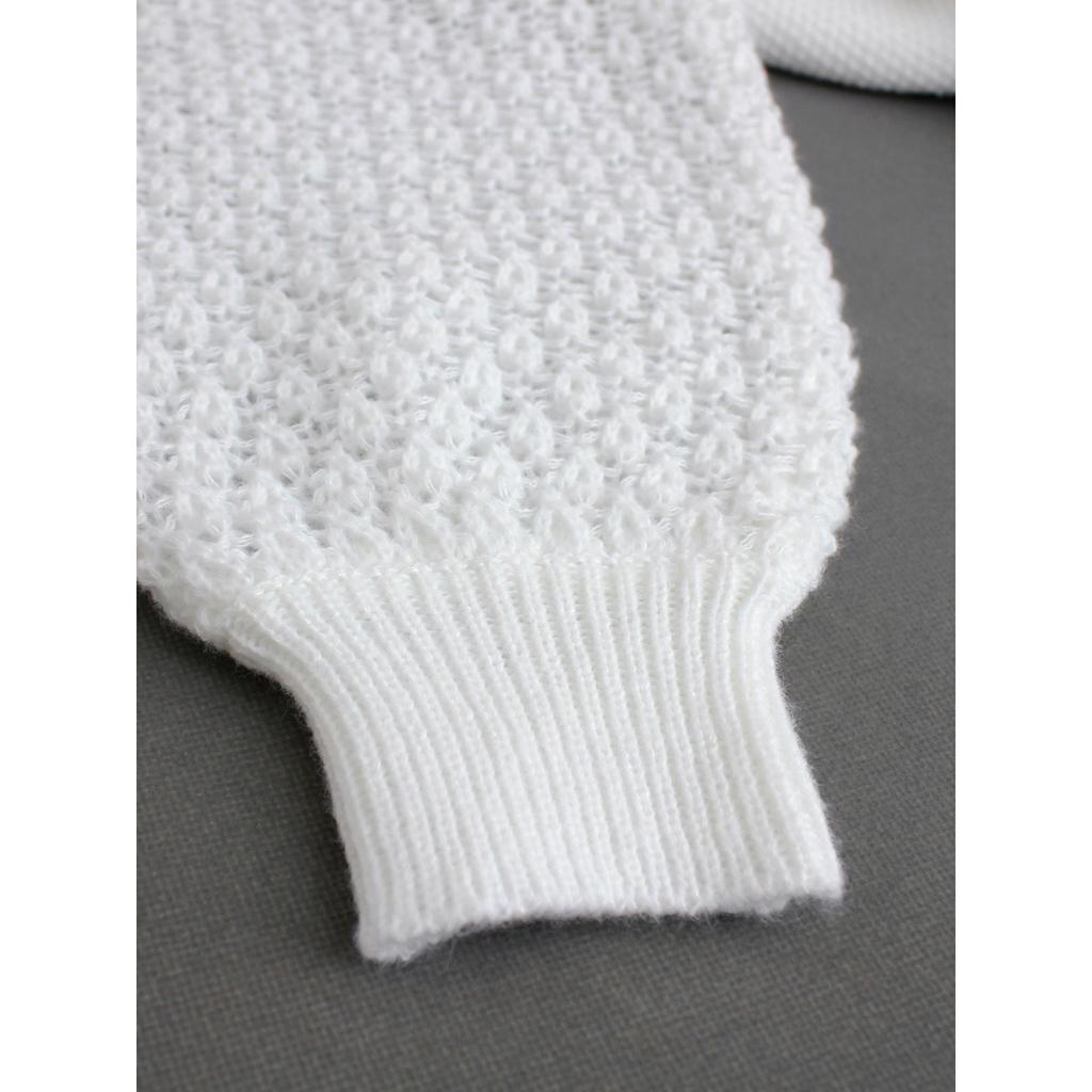 Women's Casual Round Neck Sweater - Long Sleeved, Ribbed Texture, Soft and Comfortable, Spring and Autumn Clothing | Round Neck Sweater | Texture