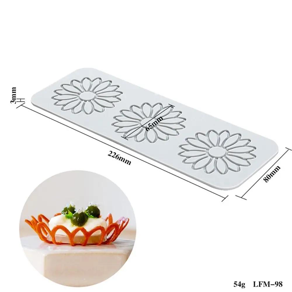 Flower Leaf Patterns Cake Lace Mat Fondant Silicone Mold DIY Craft Baking DecorationCooking Printing Mold Bakeware Cake Tools