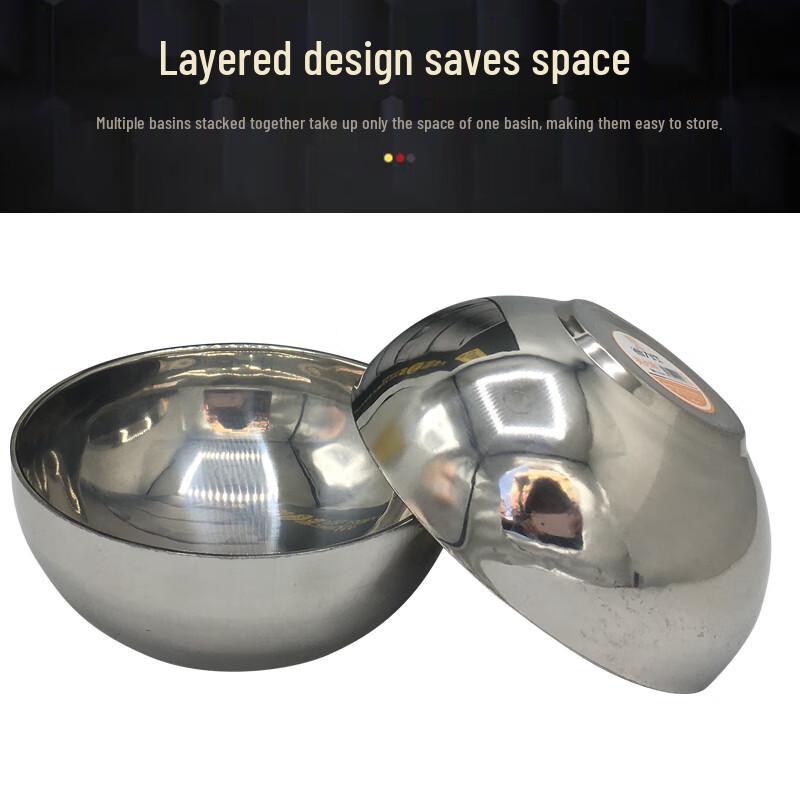Delish Stainless Steel Double-Layer Bowl