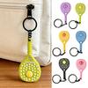 Keychain Vibrant Color Tennis Racket Design Keyring Sports-themed Bag Charm Non-slip Grip Key Chain