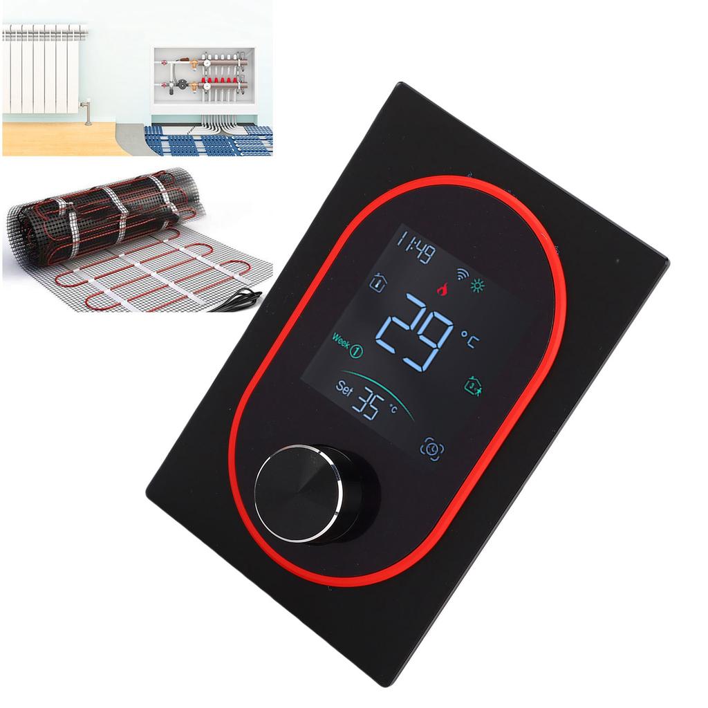 Smart Knob Thermostat 2.4GHz WiFi Programmable APP LCD Touch Control for Home Room Water Heating WiFi Smart Knob Thermostat