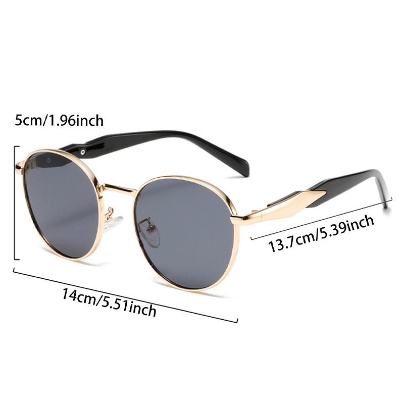 Vintage Round Sunglasses Men New Fashion Classic Metal Rim Sun Glasses Retro Trendy Luxury Brand Design Outdoor Shades