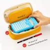 Color Block Pocket Pen Pencil Case Fold Bag Cute Useful Stationery Storage Bag Organizer