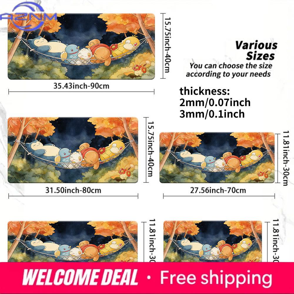 Autumn Forest Hammock Pokemon TCG Playmat NonSlip Desk Mat 300x800x2mm
