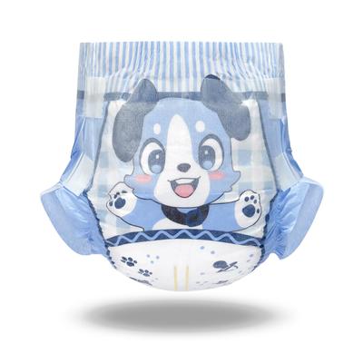 LittleForBig Adult Nonwoven Diapers, 2-Pack, Cute "Blue Baby Animal" Design, Color-Change Warning Line, Thick, High Absorbency, Velcro Closure, Size M