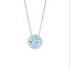 S925 Sterling Silver Natural Topaz December Birthstone Necklace, Simple Versatile Clavicle Chain