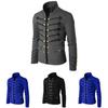 Elegant Men's Double Breasted Medieval Cosplay Jacket In Stylish Gothic Design