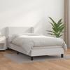 3127164 vidaXL Divan Bed with Mattress White 90x190 Cm Faux Leather
