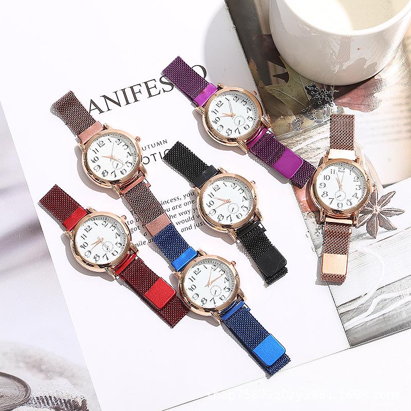 Men's Rainbow Canvas Strap Ultra-thin Double Hand Quartz Watch - Creative, Fashionable, and Popular Design