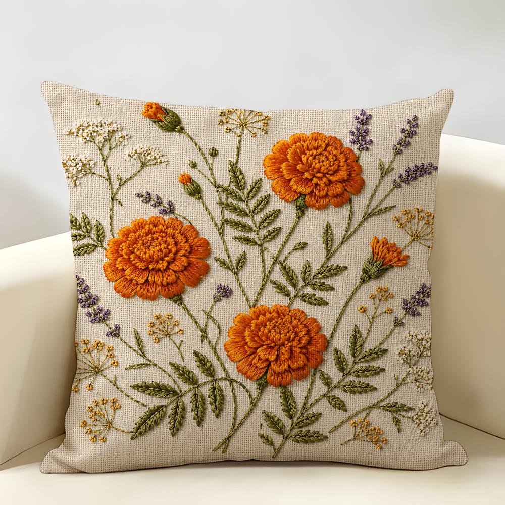 D Pampeliška Divoká květina Boho Botanická povlak na polštář Přírodní organická látka Oboustranný tisk Dekorace pokoje pohovky Povlak na polštář