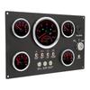 12V 5 Gauge Set Instrument Panel 0 To 120MPH 0 To 8000RPM Red LED 0 To 5bar 0 To 73psi for Marine Boat Car