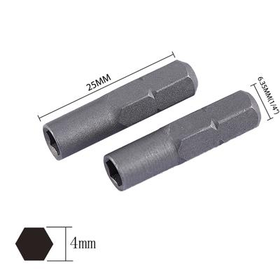 Screwdriver Bit Adapter Micro Inserts Bits 6.35Mm 1/4" Adapter To 4Mm Hex Holder