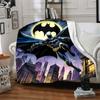 1pc Batman Cityscape Flannel Throw Blanket - HD Printed Lightweight Soft Warm All-Season Blanket for Sofa, Bed, Travel, Camping 071