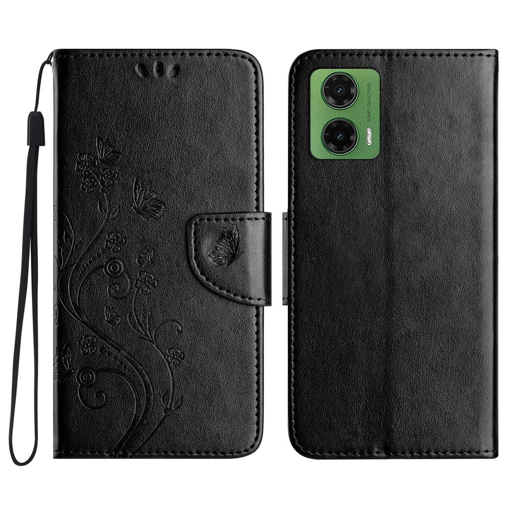 For Motorola Moto G35 5G Case Imprinted Mini Butterfly Leather Wallet Phone Cover