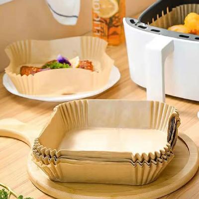 50/100pcs Baking Mat Air Fryer Disposable Paper Parchment Wood Pulp Steamer Cheesecake Air Fryer Tray Airfryer Baking Paper Tool