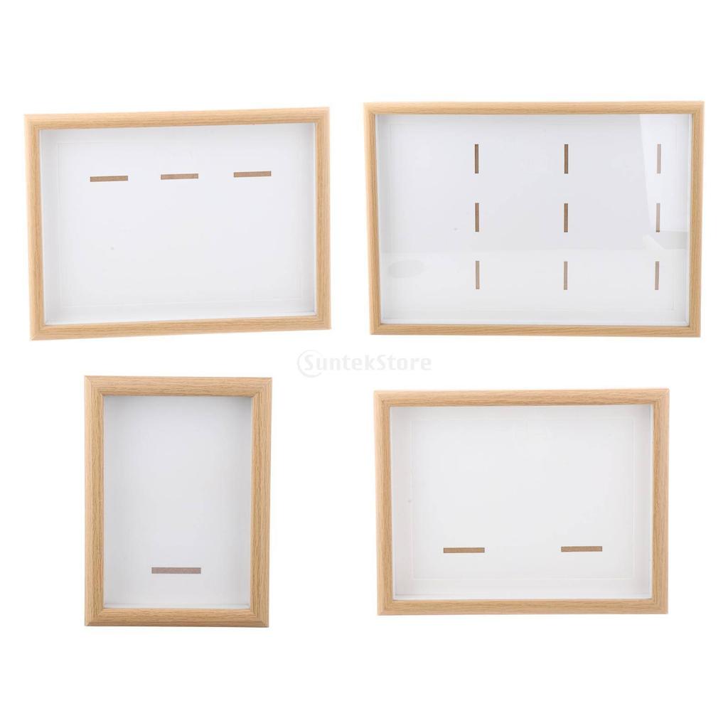 Wooden Honor Medal Display Photo Frame Medal Dust-Proof Display Case for Sports Military Medal Display Picture Frame