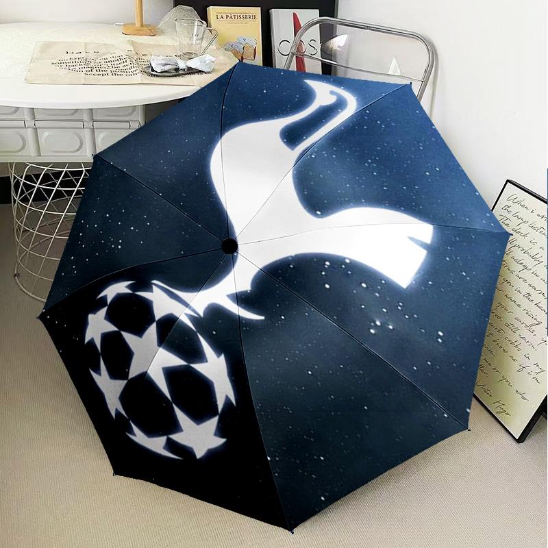 1PC Tottenham Hotspur F.C Design Printed Umbrella Folding Umbrella, Automatic Umbrella 8-Frame for Travel, Camping Fan Gifts Christmas Gifts