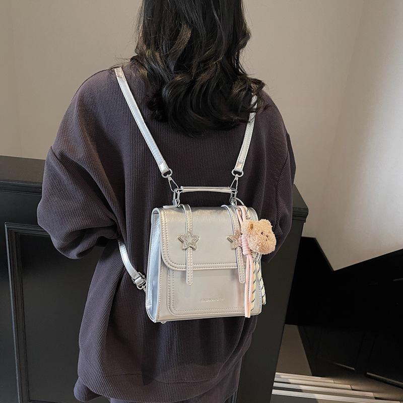 Fashion Splicing Handbag Women's New Class Commuting Large-capacity Multi-functional Backpack