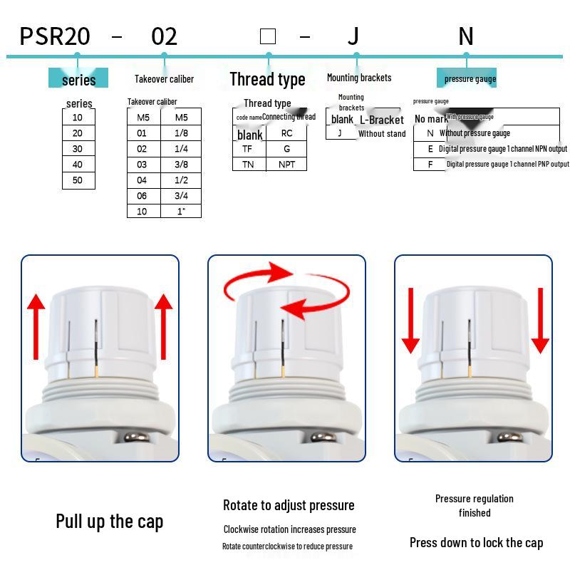 Pneulead Newlit PSR20 Series Precision Pressure Regulating Valve