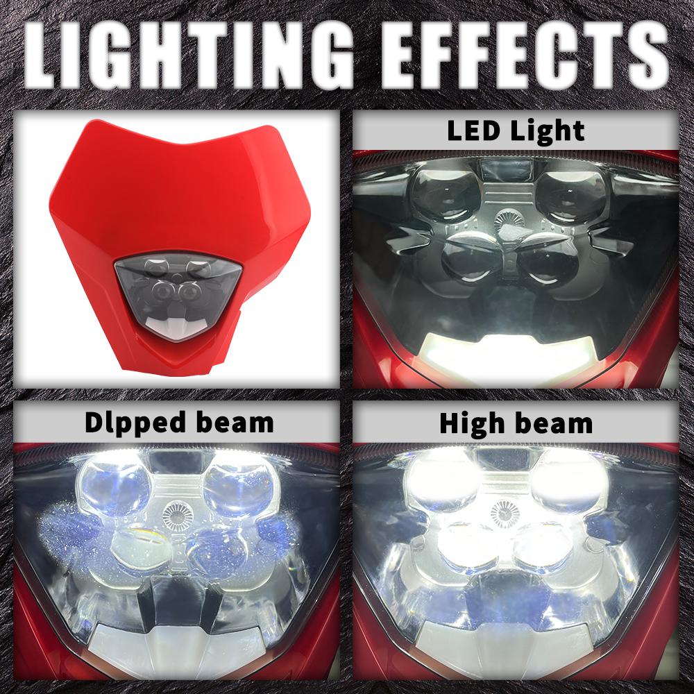 For Gas Ga EC 250 250F 300F EX 300 350F 450F MC 450 2026-2026 Head Light Motocross Tuning Enduro Motorcycle LED Headlight Panel