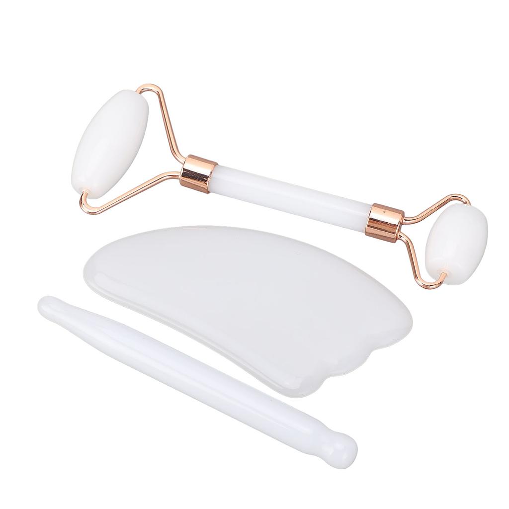 Jadestone Roller Massage Gua Sha Set Manual Double Heads Jadestone Roller Massage Scraping Set