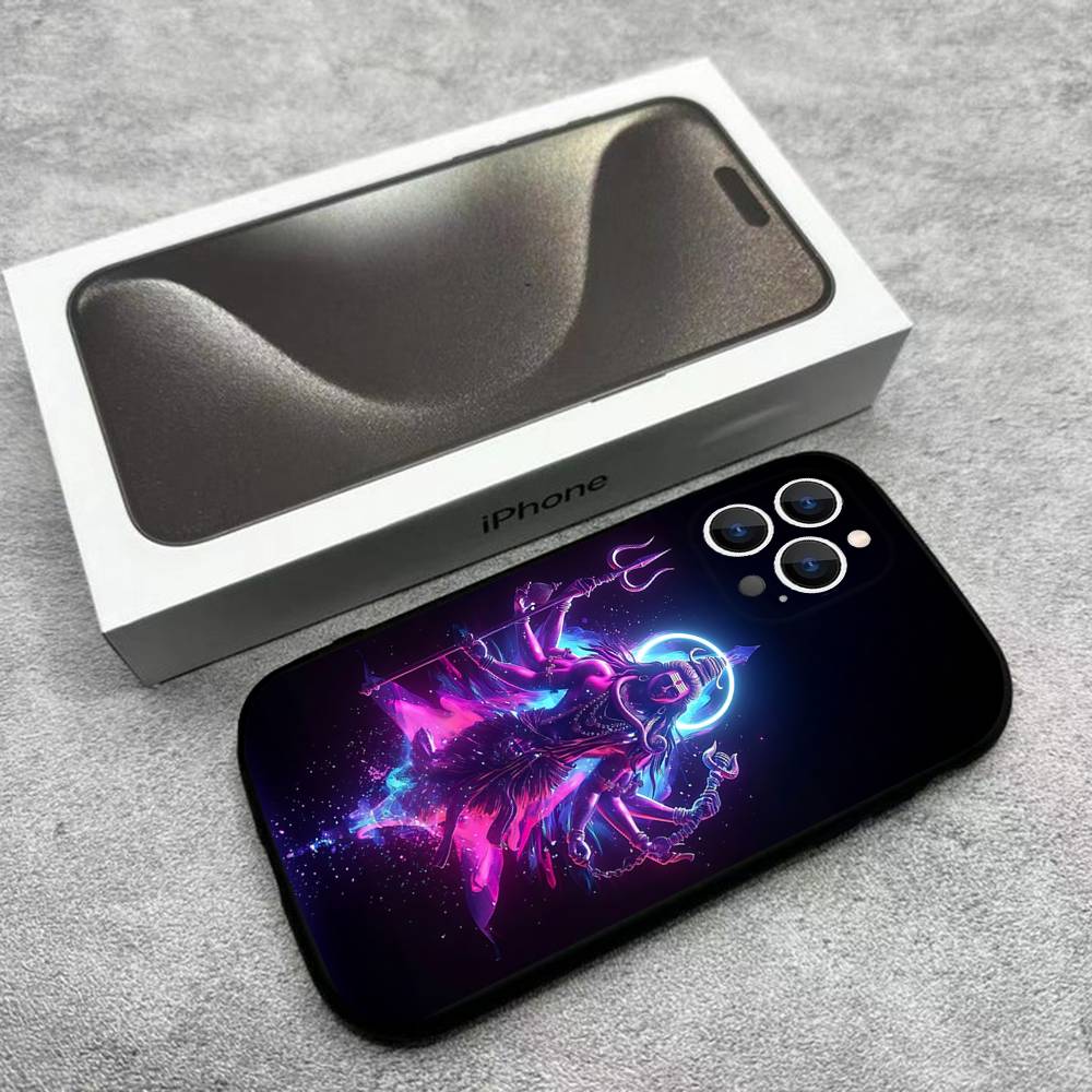 Lord Shiva Mahadev Of India Phone Case For iPhone 17,16,15,14,13,12,Pro,Max,Plus,E,SE4,Air,Mini Black Soft Box iPhone14
