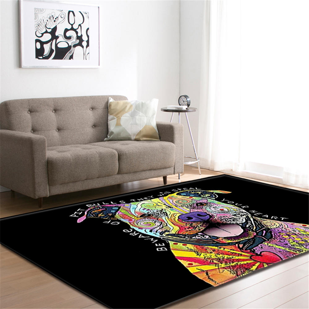 Cute Pet Dogs Living Room Carpet Large 3D Shapi Carpets for Bedroom Kids Play Room Mats Memory Foam Anti-Slip Bathroom Mat