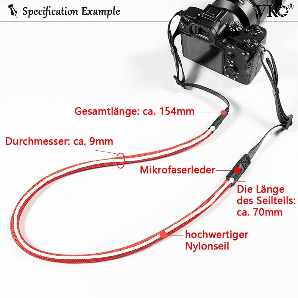 VKO Camera Neck Climbing Rope Shoulder Adjustable Length for Cameras Strap, Strap, 80-135cm SLR/Mirrorless/Compact (Gray)