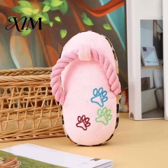 Puppy Teething Toys Slipper Dog Toys, Squeaky Crinkle Plush Toy for Small Medium Teeth Cleaning Dogs Dogs, Cute Shape Interactive Chew Boredom Relief