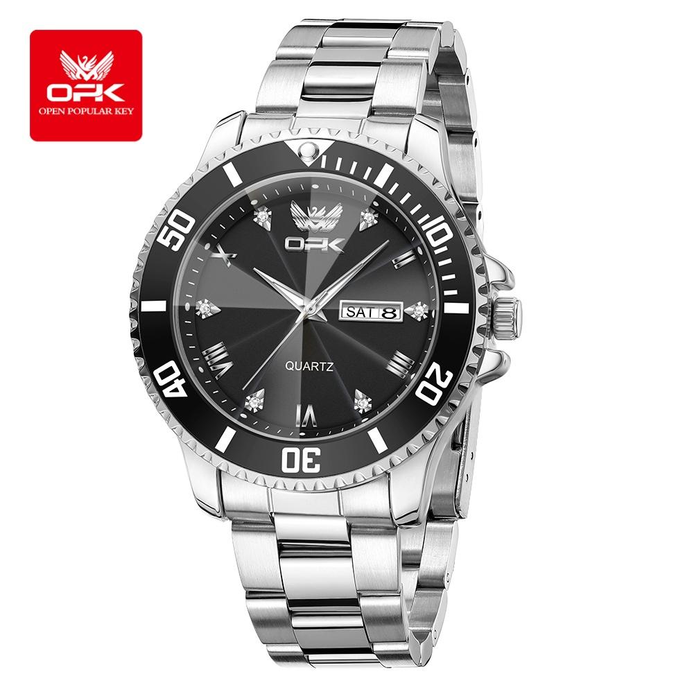 OPK 8171 Man Quartz Watch Original Luminous Waterproof 42mm Dial Week Calendar Fashion Business Men Watches