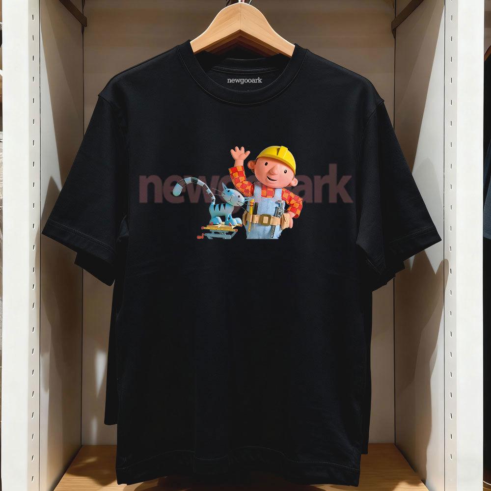 Bob The Builder Engineering Cartoon Boy Tshirt Women Unisex Casual Cotton Graphic T Shirts Creative Streetwear Camisetas Adult