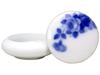Okura Pottery Blue Rose Bonbonnière, Diameter: Approx. 10.5cm, Made in Japan, 32e/8011-a