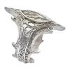 Gothic Style Adjustable Open Ring Alloy Metal Statement Jewelry Edgy Gift For Her Him Dark Elegant Design