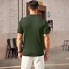 Men Short Sleeve Polo Shirt Knitted Ribbed Zip Collar Casual Modern Fit Lightweight Pullover Top for Everyday Wear