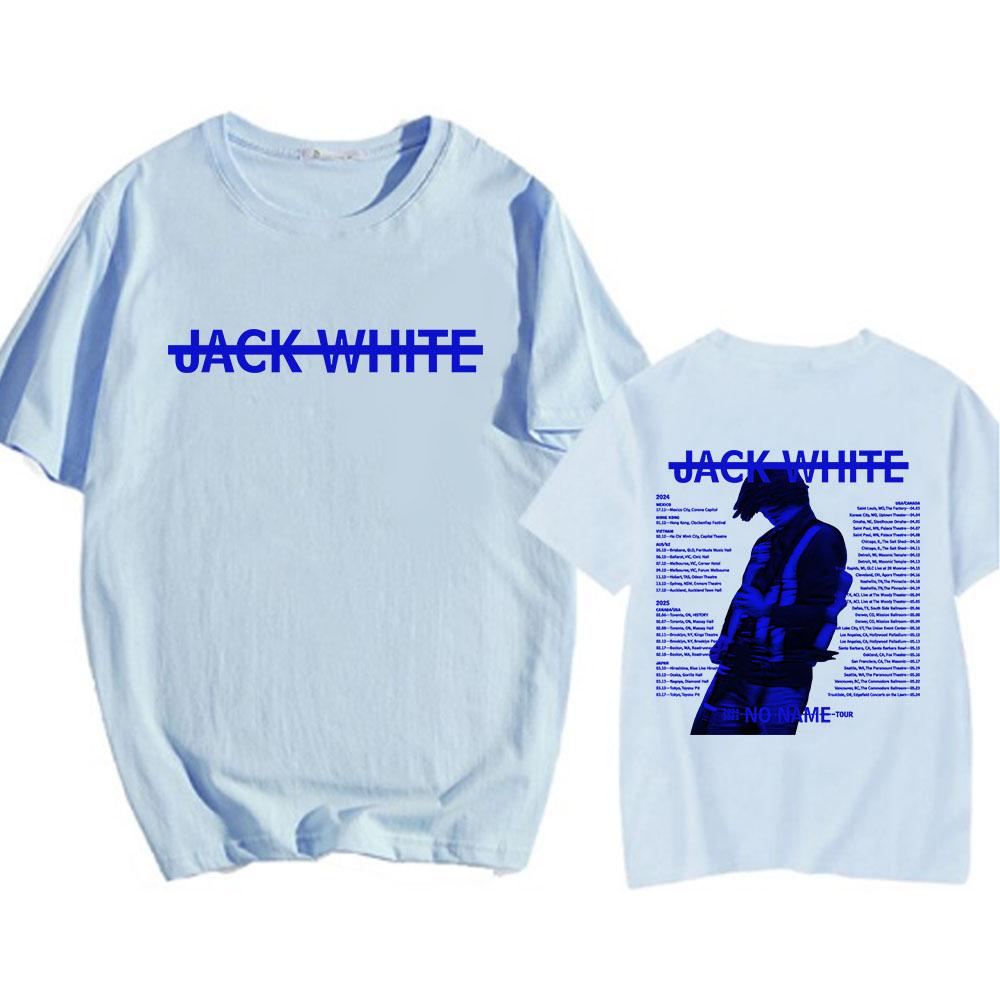 2024-2025 No Name Tour T-shirt Jack White  Singer Printing Tshirts Unisex Cotton High Quality Comfortable Tee-shirt