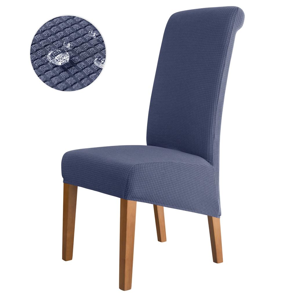 Water Repellent High Back Chair Cover Jacquard Stretch Xl Size Chair Covers For Dining Room Anti-Dirty Easy Care Seat Protectors